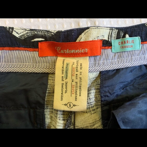 Anthropologie Brushstroke Charlie Trousers EUC 6 - Picture 4 of 6